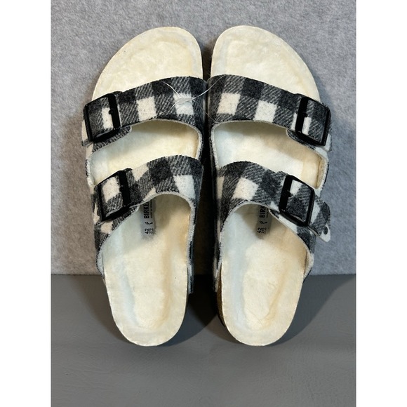 Birkenstock Shoes - Birkenstock Womens Arizona Rivet Plaid Black/White Sandals US Ladies 11 Mens 9 N